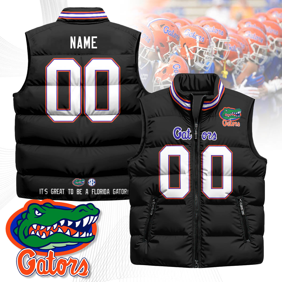 Personalized Florida Gators Unisex Puffer Vest