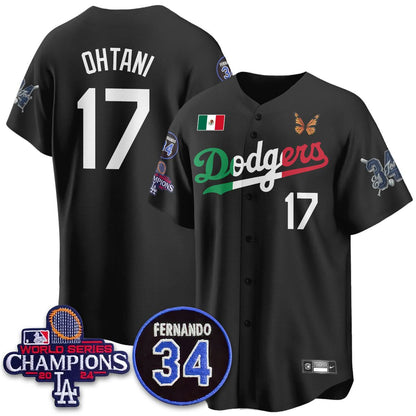 Los Angeles Dodgers Mexican "For 34" Jersey - All Stitched