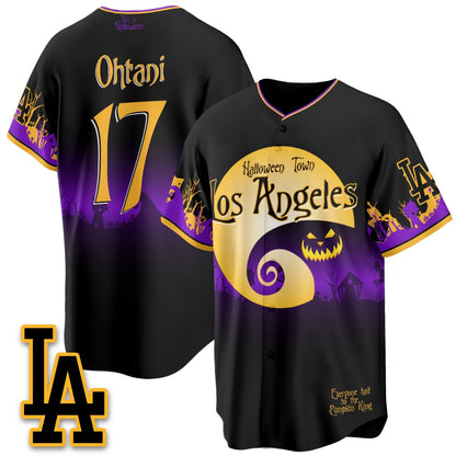 Los Angeles Dodgers "Halloween Town" Limited Jersey - Stitched