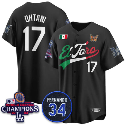 Los Angeles Dodgers Mexican "El Toro" Jersey - All Stitched