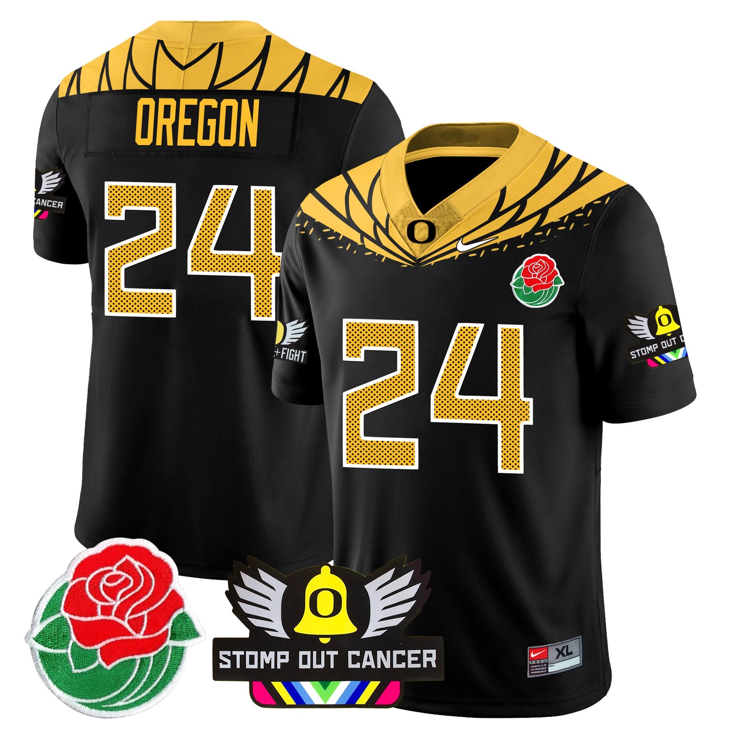 Oregon Alternate 2024 Rose Bowl Vapor Limited Jersey - All Stitched