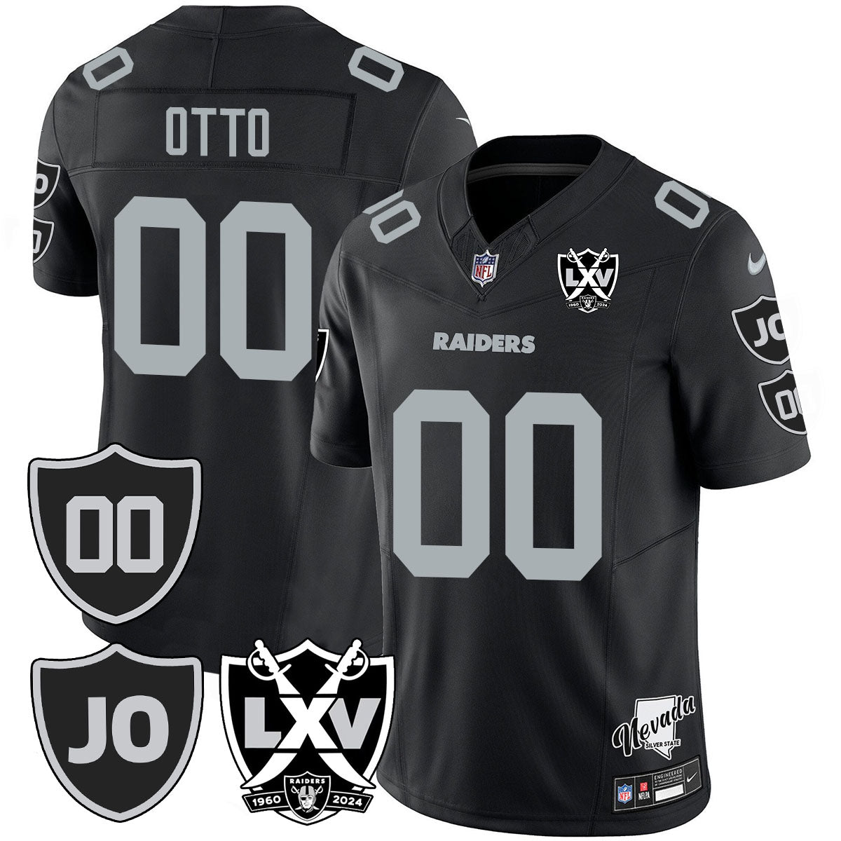 Raiders Vapor Limited Jersey - All Stitched - Honor Jim Otto