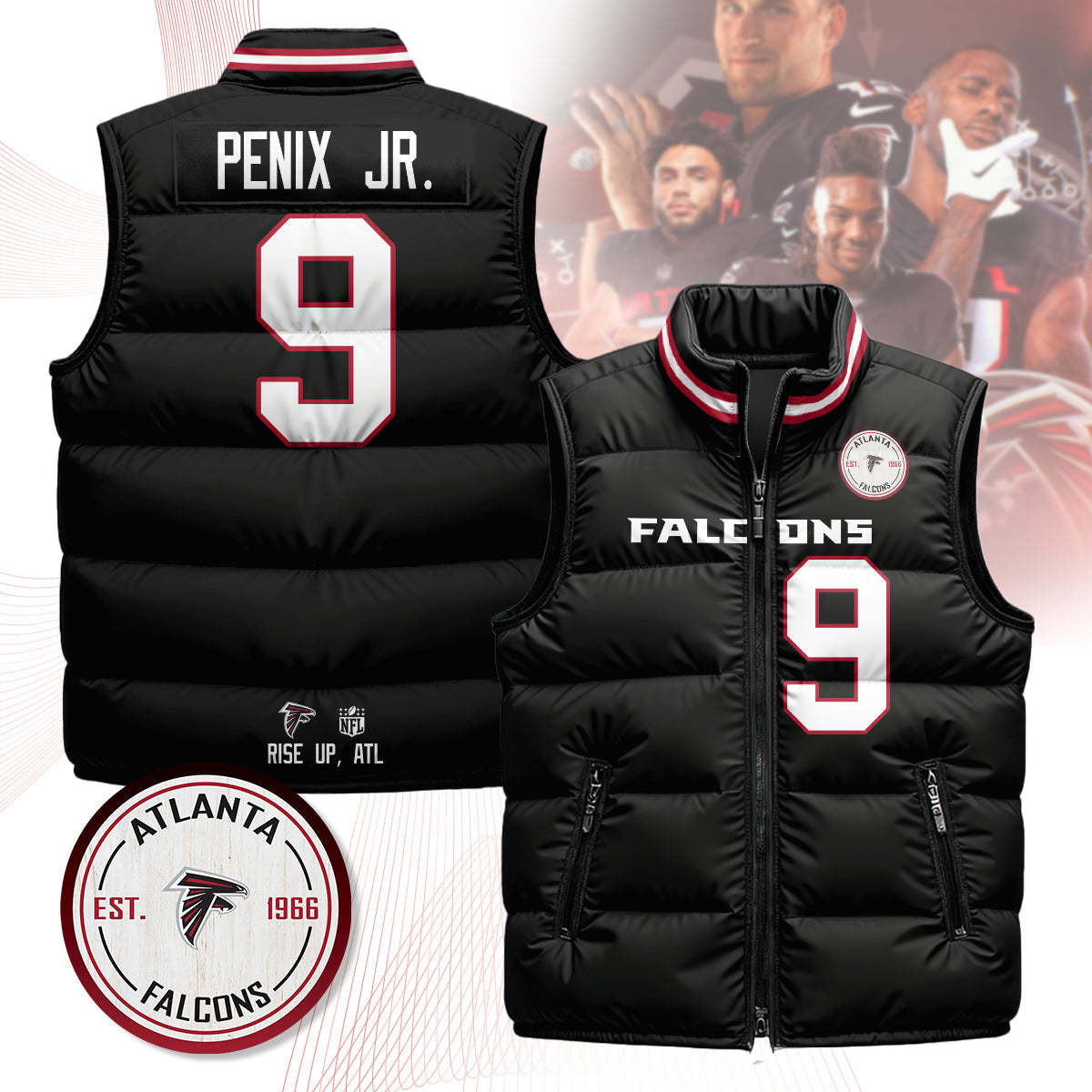 Atlanta Falcons Unisex Puffer Vest