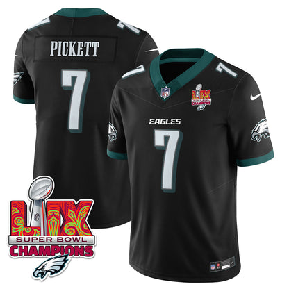 Philadelphia Eagles Super Bowl LIX Champions Gold Vapor Limited Jersey - All Stitched