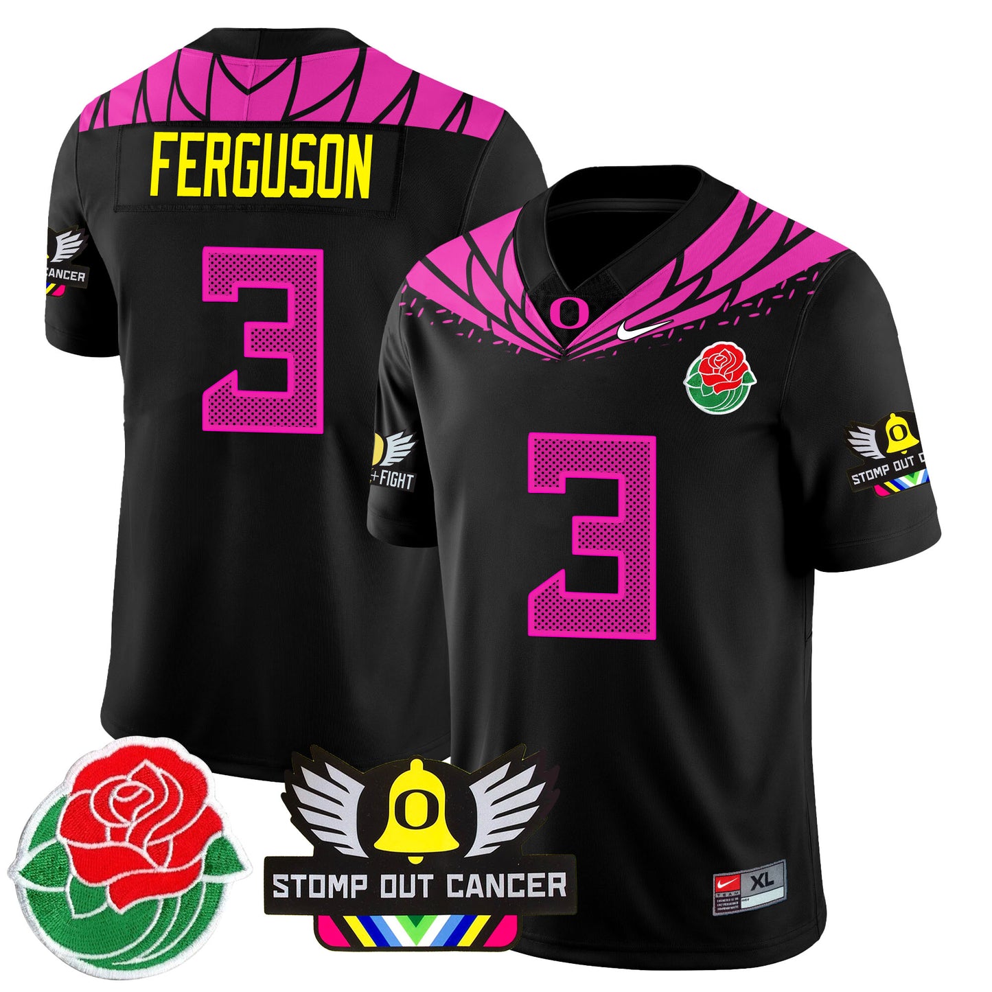 Oregon Alternate 2024 Rose Bowl Vapor Limited Jersey - All Stitched