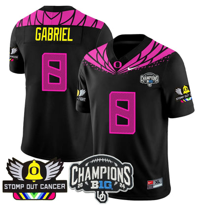 Oregon Alternate 2024 Big Ten Champions Jersey V2 - All Stitched