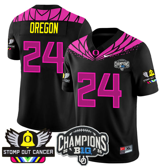 Oregon Alternate 2024 Big Ten Champions Jersey V2 - All Stitched