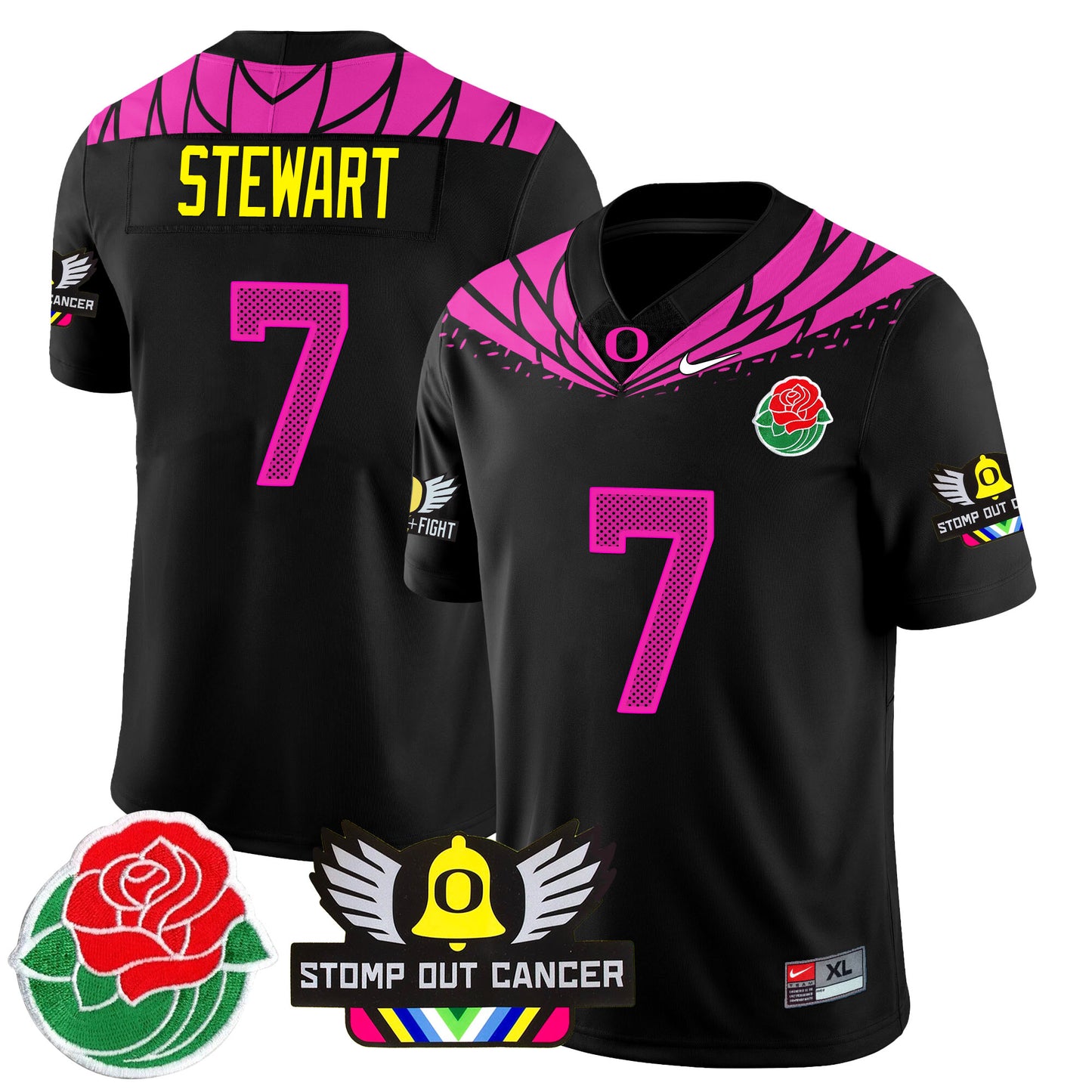 Oregon Alternate 2024 Rose Bowl Vapor Limited Jersey - All Stitched