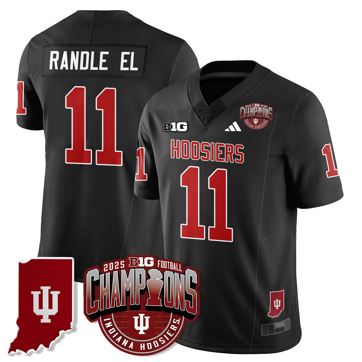 Indiana Hoosiers Vapor Limited Football Jersey - Big 10 Champions - All Stitched