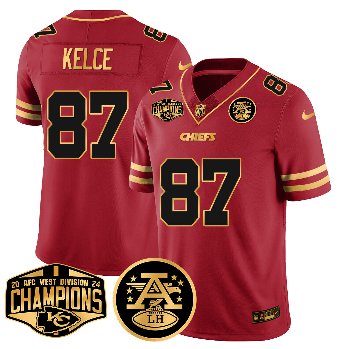 Chiefs 2024 AFC West Champions Jersey - All Stitched