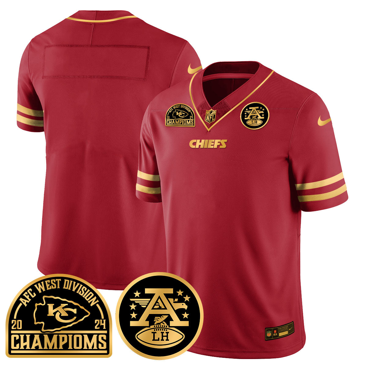 Chiefs 2024 AFC West Champs Jersey - All Stitched