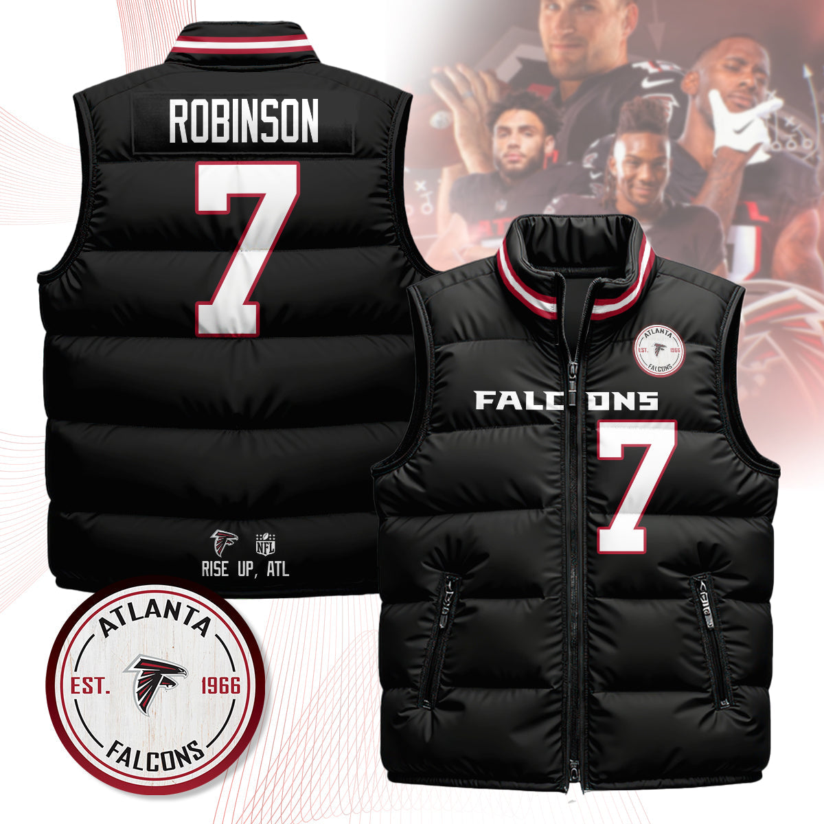Atlanta Falcons Unisex Puffer Vest