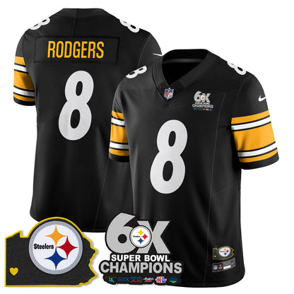 PIT 6-Time Champions Patch Vapor Limited Jersey - All Stitched