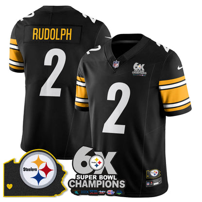 PIT 6-Time Champions Patch Vapor Limited Jersey - All Stitched