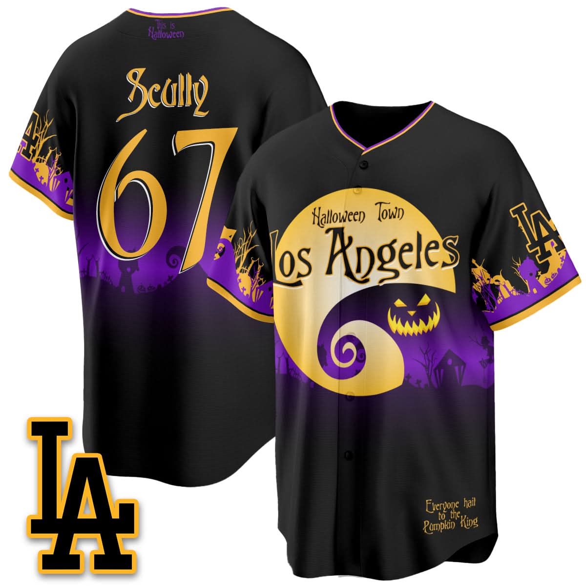 Los Angeles Dodgers "Halloween Town" Limited Jersey - Stitched