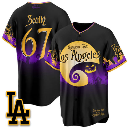 Los Angeles Dodgers "Halloween Town" Limited Jersey - Stitched