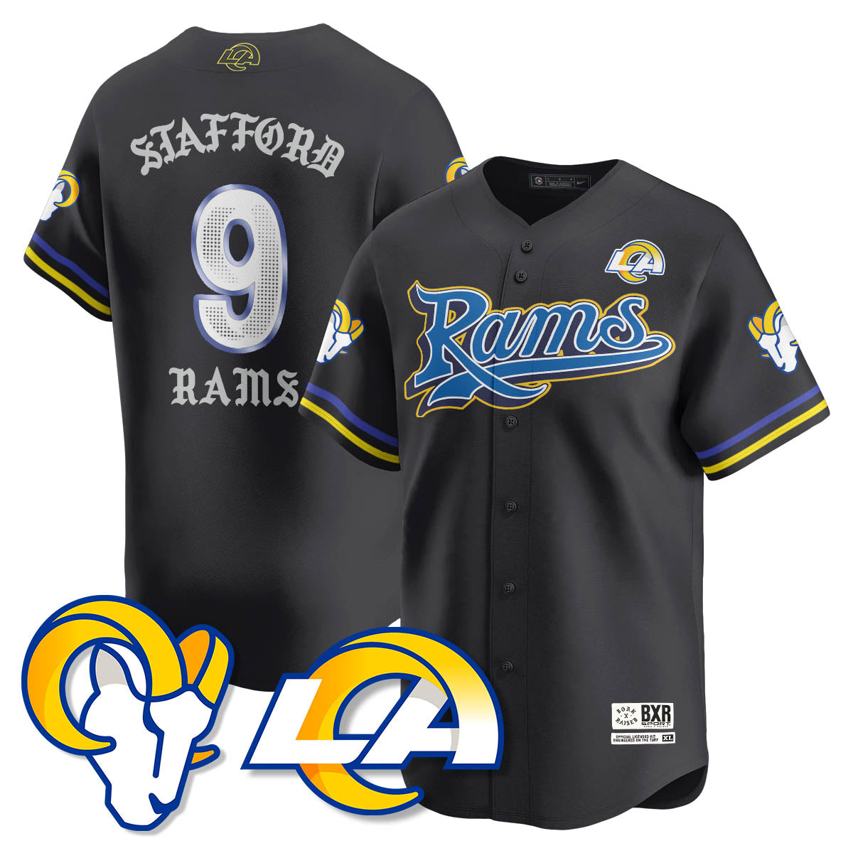 LAR Born x Raised Baseball Jersey - All Stitched