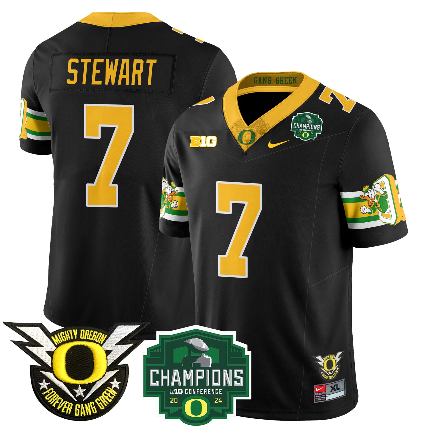 Oregon Ducks 2024 Big Ten Champions Jersey - All Stitched