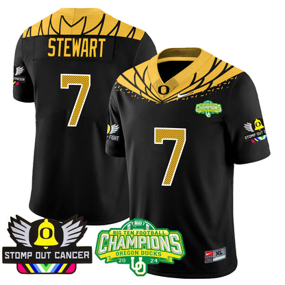 Oregon Alternate 2024 Big Ten Champions Jersey V3 - All Stitched