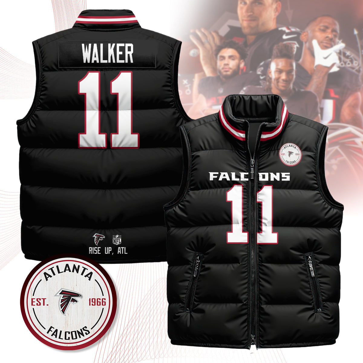 Atlanta Falcons Unisex Puffer Vest