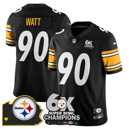 PIT 6-Time Champions Patch Vapor Limited Jersey - All Stitched