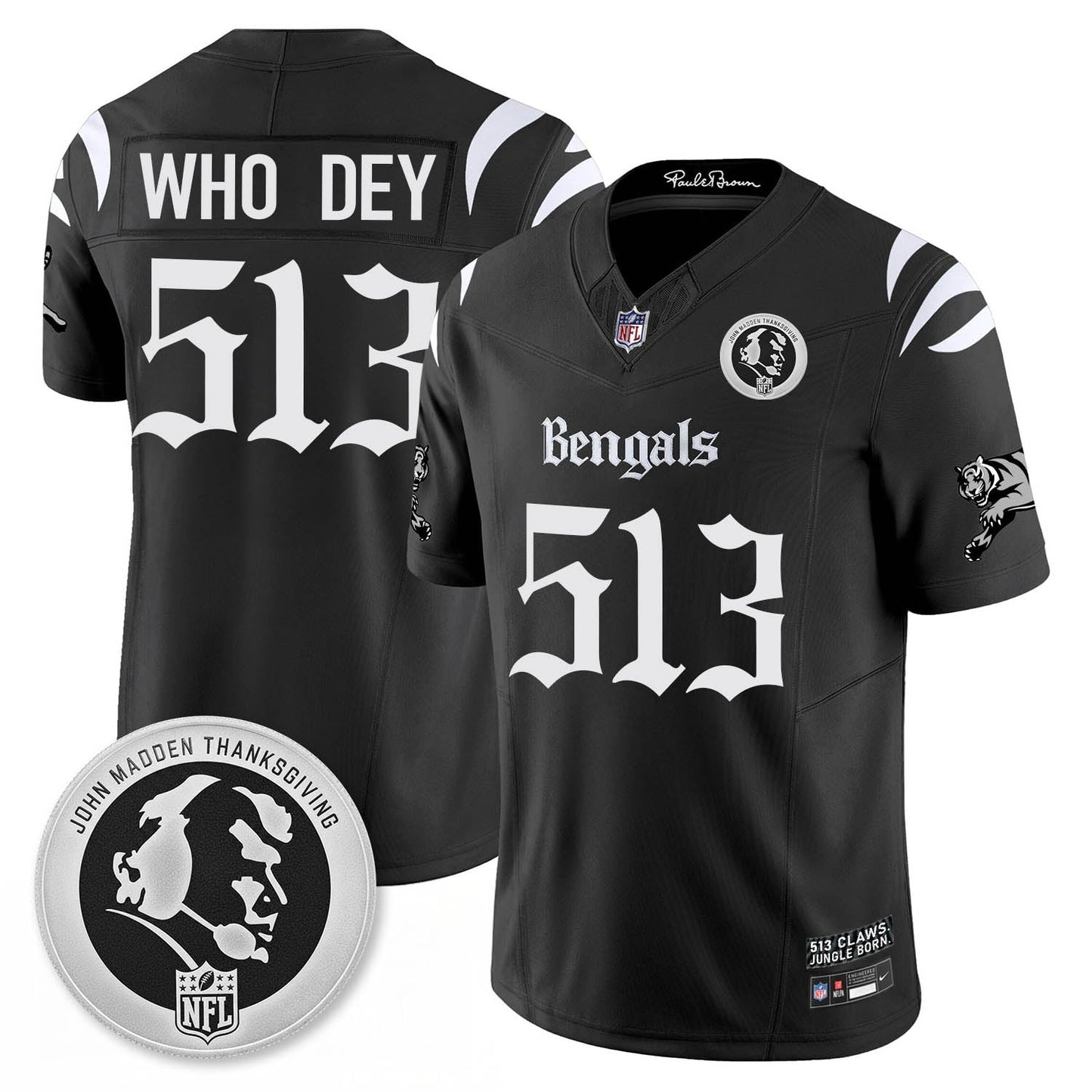 CIN Gothic Vapor Limited Jersey - John Madden Patch - All Stitched