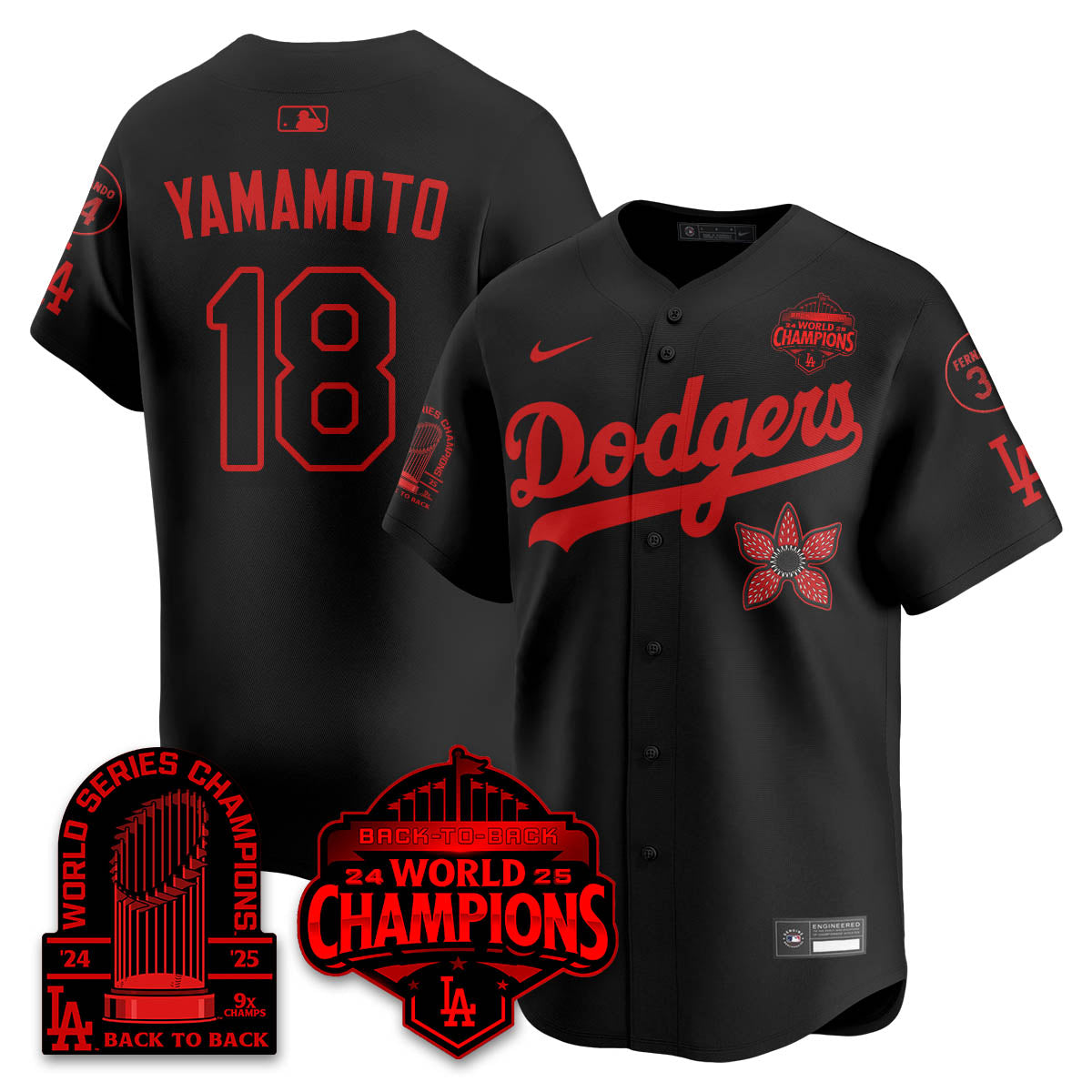 LAD 2025 Champions x Stranger Things x 9x Champs Vapor Premier Jersey - All Stitched