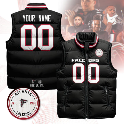Personalized Atlanta Falcons Unisex Puffer Vest