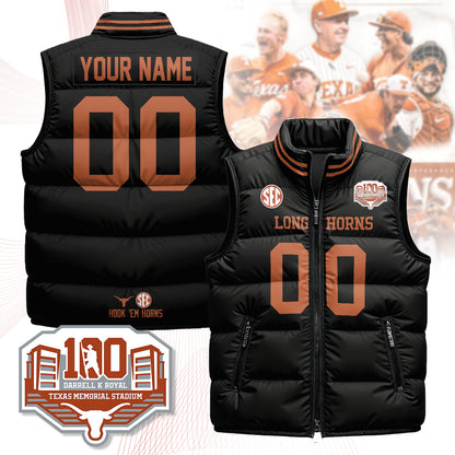 Personalized Texas Longhorns Unisex Puffer Vest