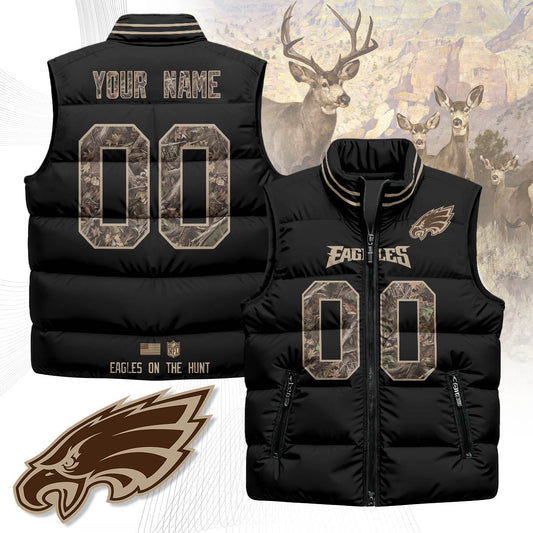 Personalized Philadelphia Eagles Hunting Unisex Puffer Vest
