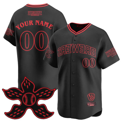 Milwaukee Brewers Stranger Things 2025 Limited Custom Jersey - All Stitched