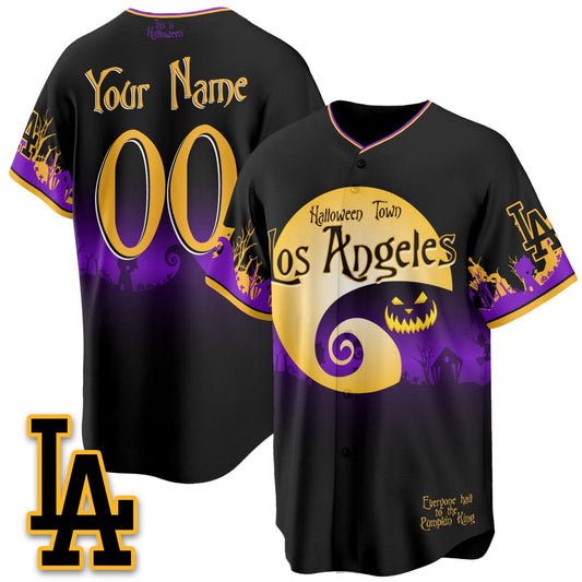 Los Angeles Dodgers "Halloween Town" Limited Custom Jersey - Stitched