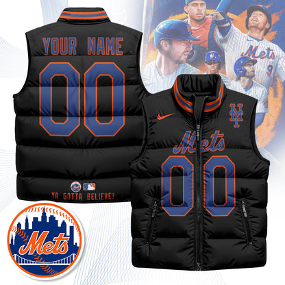 Personalized New York Mets Unisex Puffer Vest