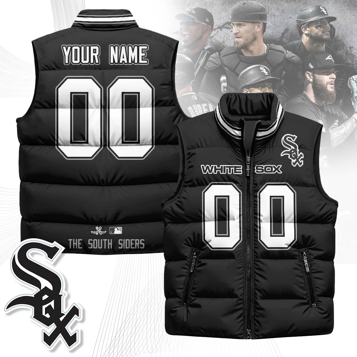 Personalized Chicago White Sox Unisex Puffer Vest