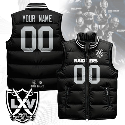 Personalized Las Vegas Raiders Unisex Puffer Vest