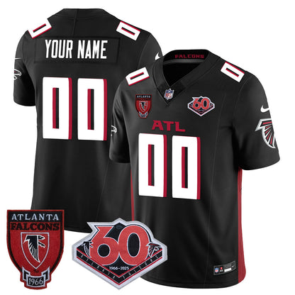 Atlanta Falcons 60th Season Vapor Limited Custom Jersey - All Stitched