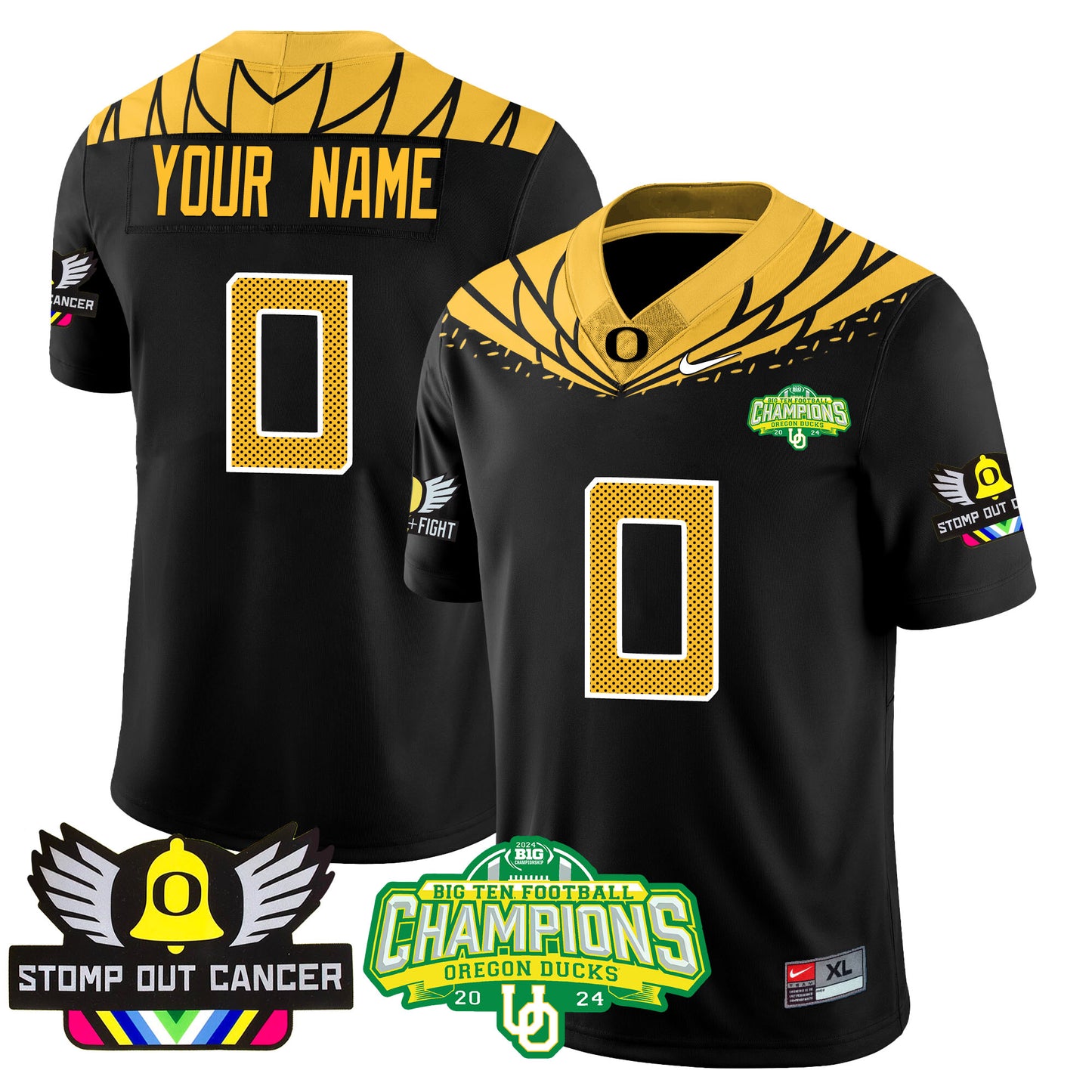 Custom Oregon Alternate 2024 Vapor Limited Jersey - All Stitched