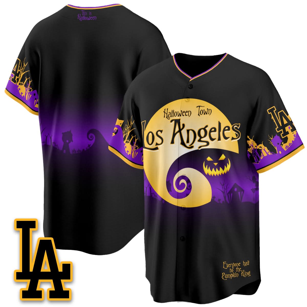 Los Angeles Dodgers "Halloween Town" Limited Jersey - Stitched
