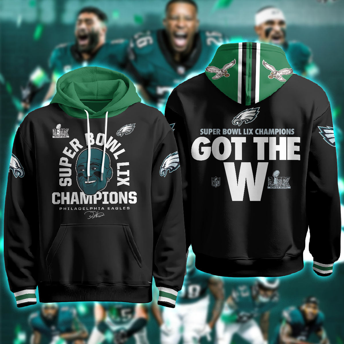 Philadelphia Eagles Super Bowl LIX Champions Hoodie