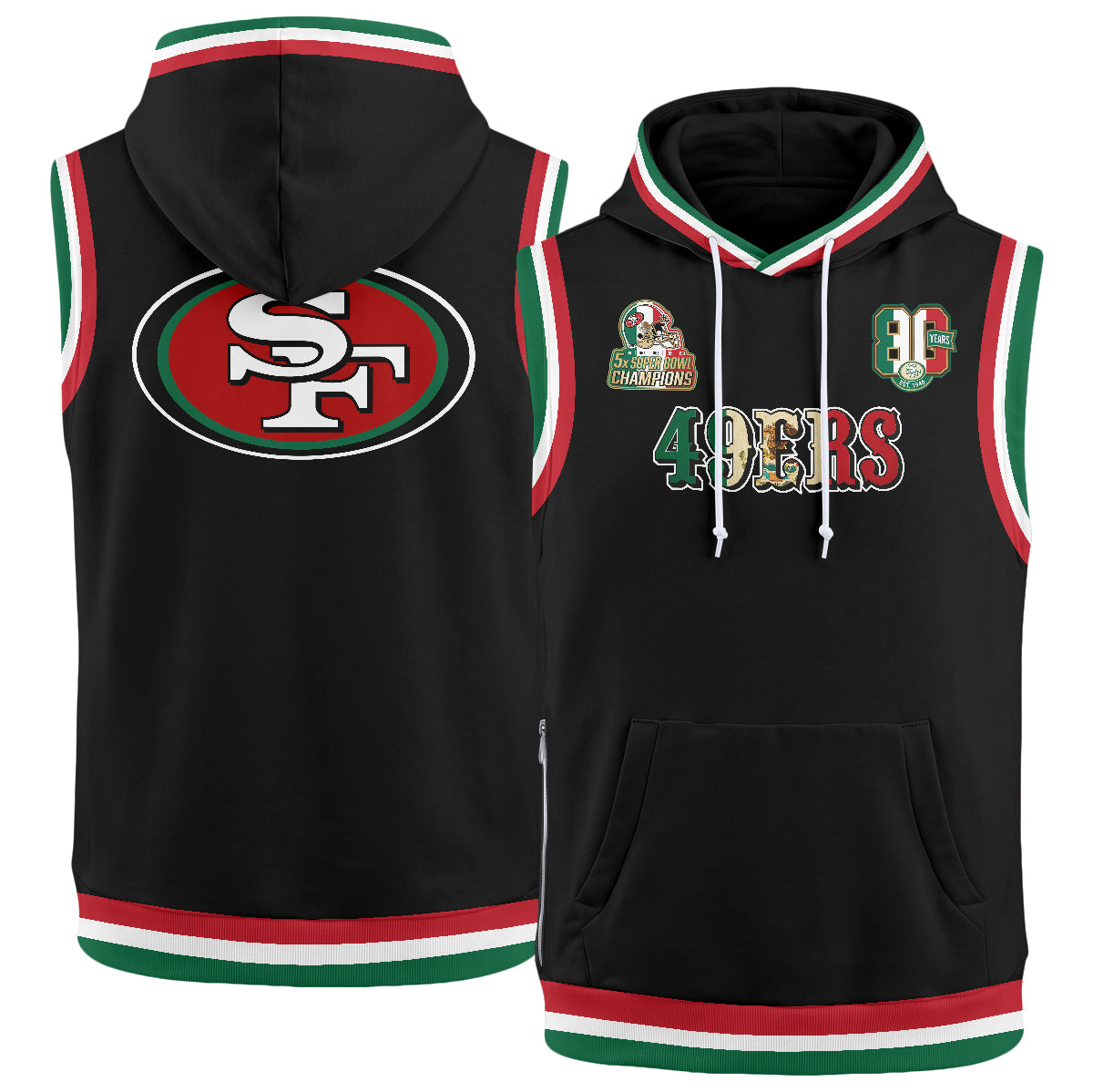 SF Mexico Edition Sleeveless Hoodie Tank Top - Printed