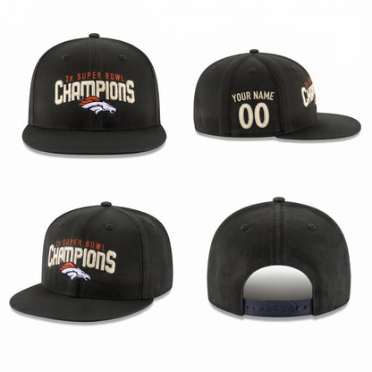 DEN 3x Super Bowl Champions Custom Snapback Cap - Embroidered