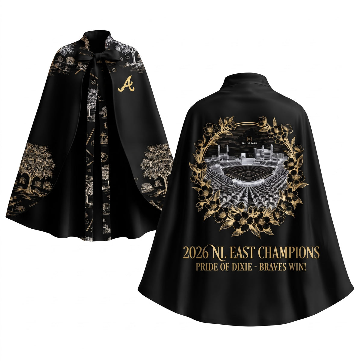 ATL Supporter Edition Strap Shawl Cape – Printed