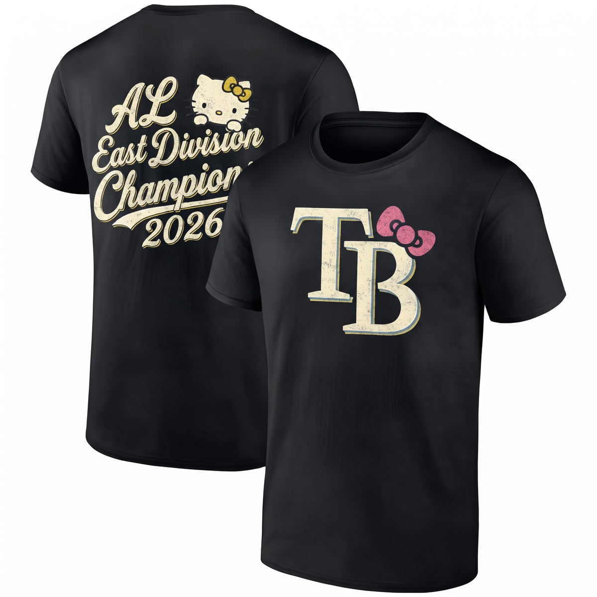 TB x Meow KT AL East Division Champions Two Sides T-Shirt - Printed V1