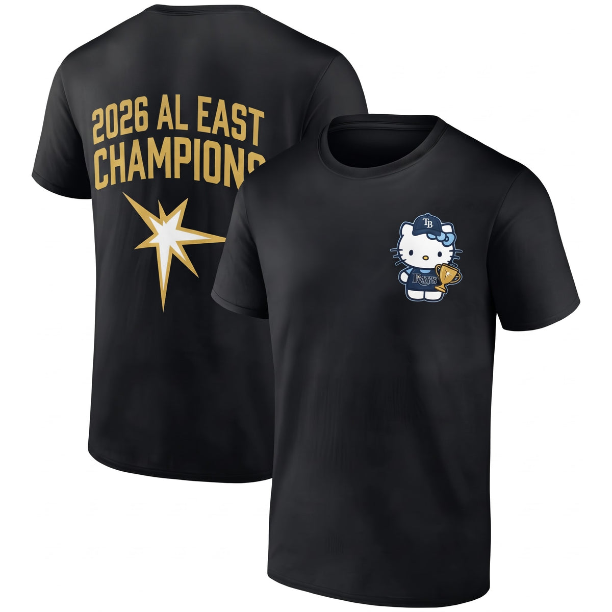 TB x Meow KT AL East Division Champions Two Sides T-Shirt - Printed V3