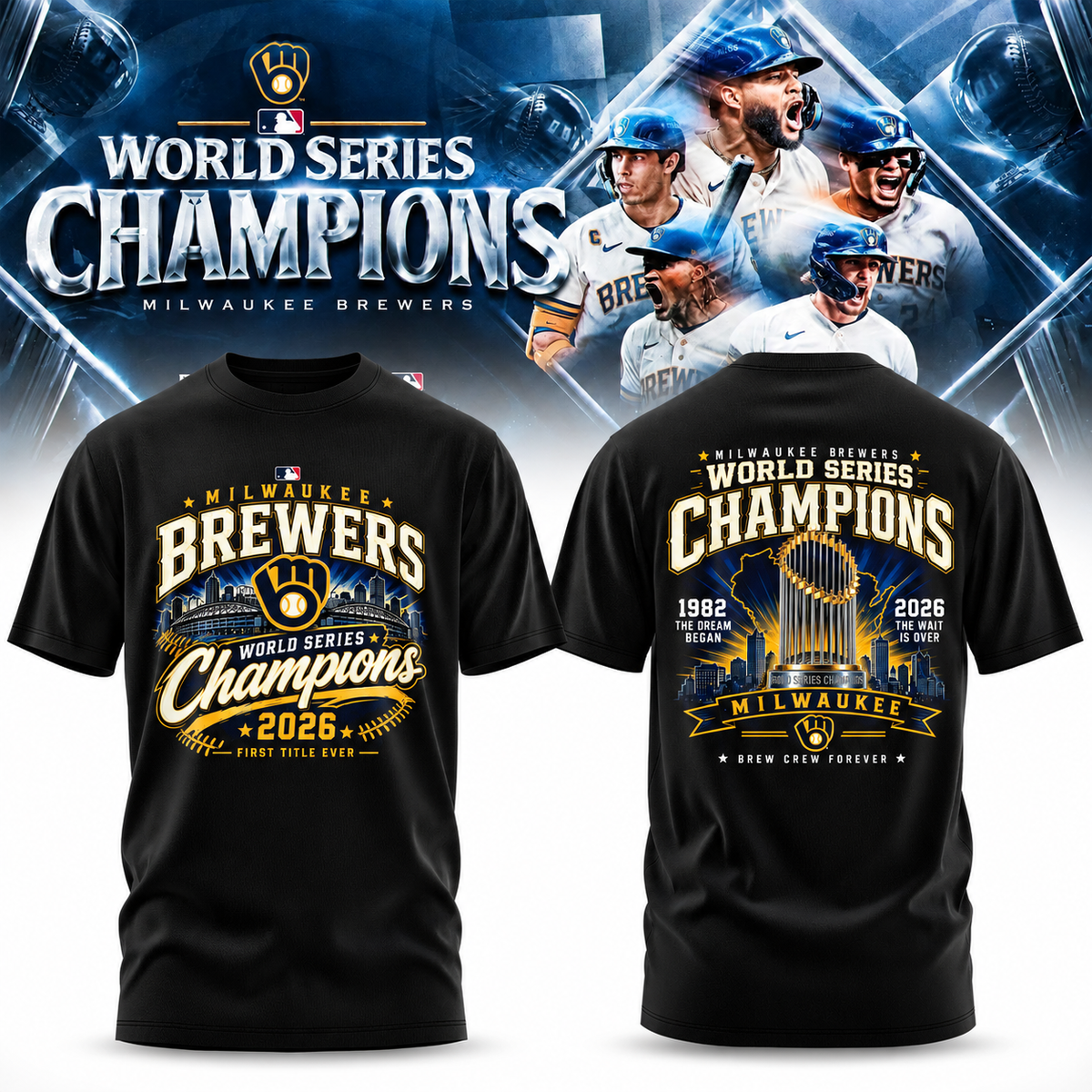 MIL World Series Champions Two Sides T-Shirt - Printed V11