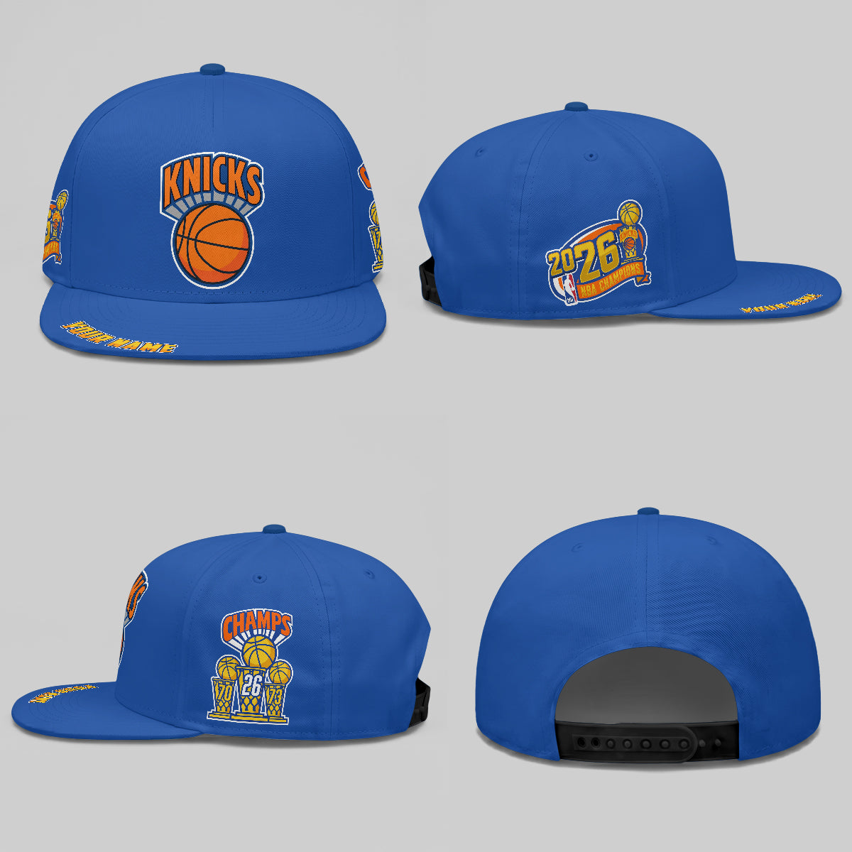 NYK 2026 Champions Personalized Snapback Cap - Printed