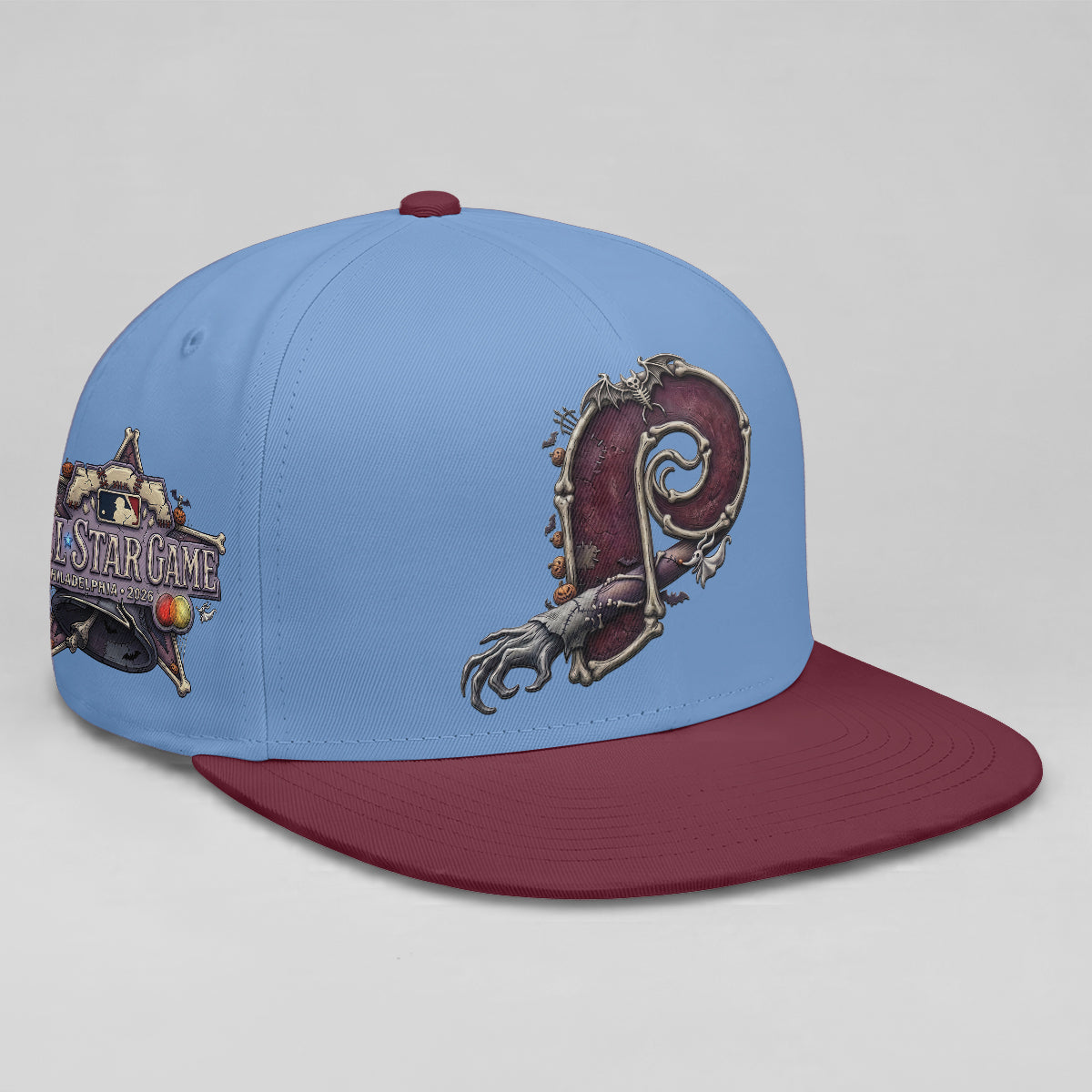 Philadelphia Phillies Nightmare Snapback Personalized Cap - Printed