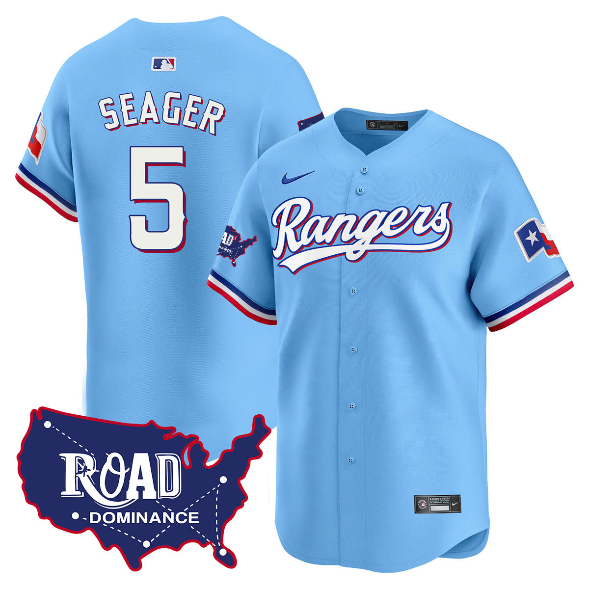 Rangers 2024 Limited Jersey TLA - Road Dominance - All Stitched