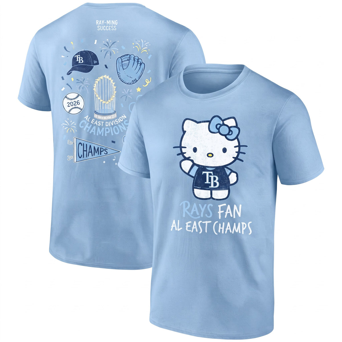 TB x Meow KT AL East Division Champions Two Sides T-Shirt - Printed V2