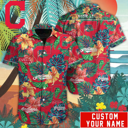 Cleveland Guardians Special Hawaiian Design Button Shirt V2304 - The Lucky Shops